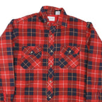 CHIEFTAIN Mens Red & Navy Check Shirt M Cotton Blend Casual Vintage Flannel