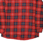 CHIEFTAIN Mens Red & Navy Check Shirt M Cotton Blend Casual Vintage Flannel