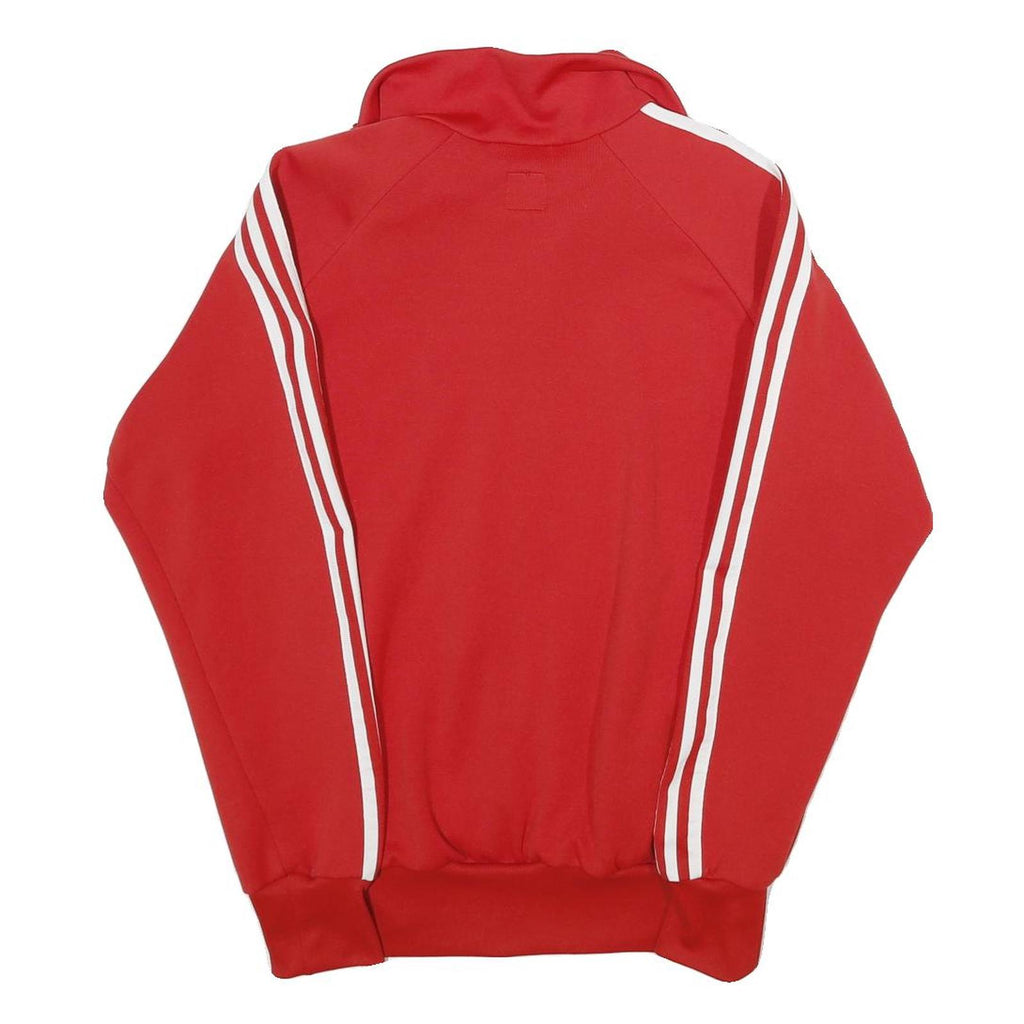 ADIDAS Mens Red Track Jacket M Polyester Blend Zip Plain Classic Sportswear