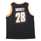 DISNEY Mens Black Mickey Basketball Slam Dunks T-Shirt Sleeveless V-Neck