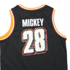 DISNEY Mens Black Mickey Basketball Slam Dunks T-Shirt Sleeveless V-Neck