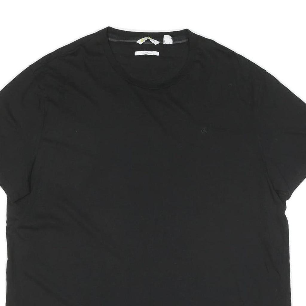 CALVIN KLEIN JEANS Mens Black Classic T-Shirt 2XL Short Sleeve Crew Neck Cotton