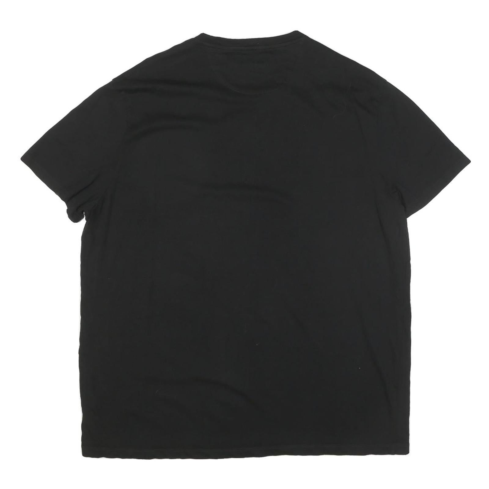 CALVIN KLEIN JEANS Mens Black Classic T-Shirt 2XL Short Sleeve Crew Neck Cotton