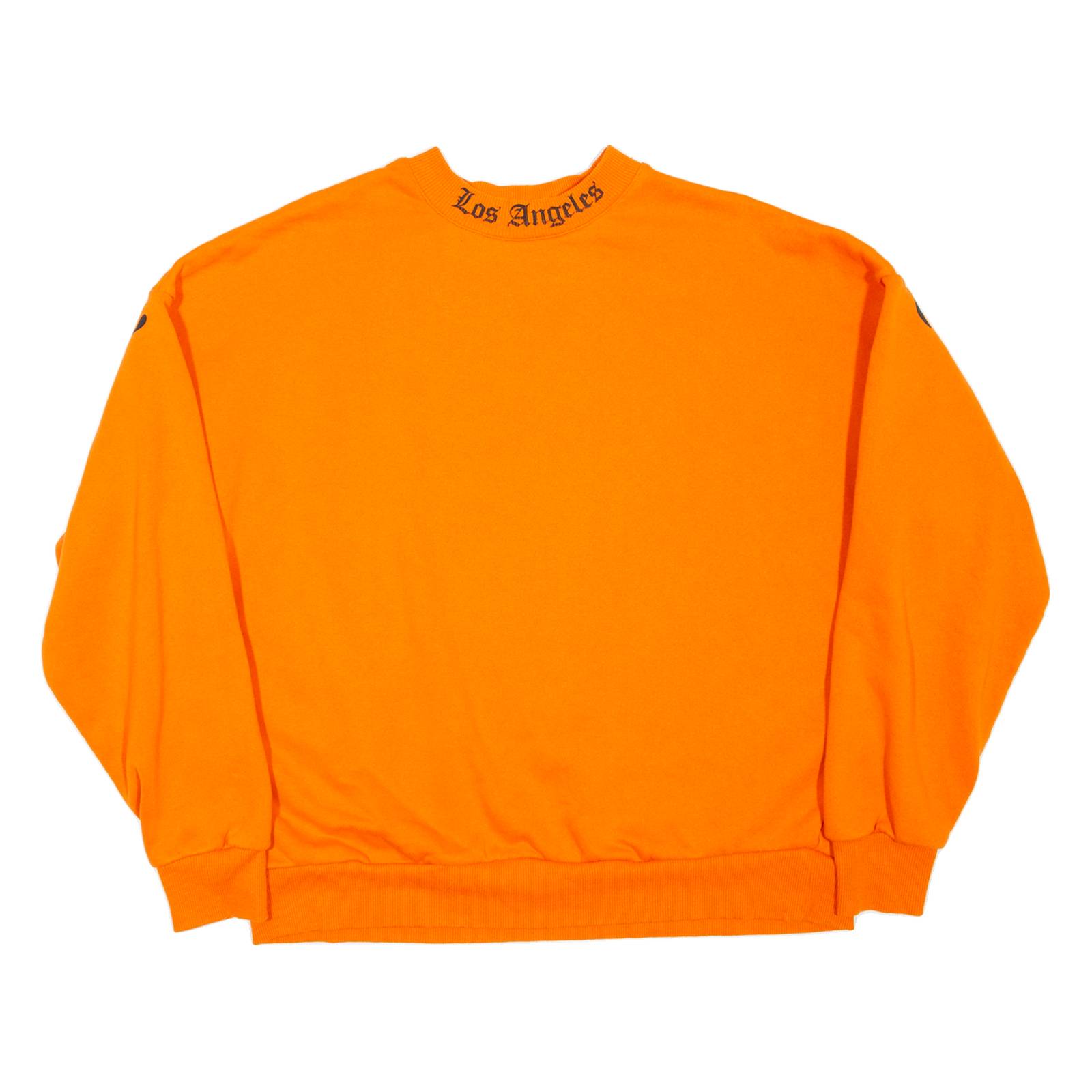 BLACK SQUAD Los Angeles Oversized Womens Sweatshirt Orange USA XS