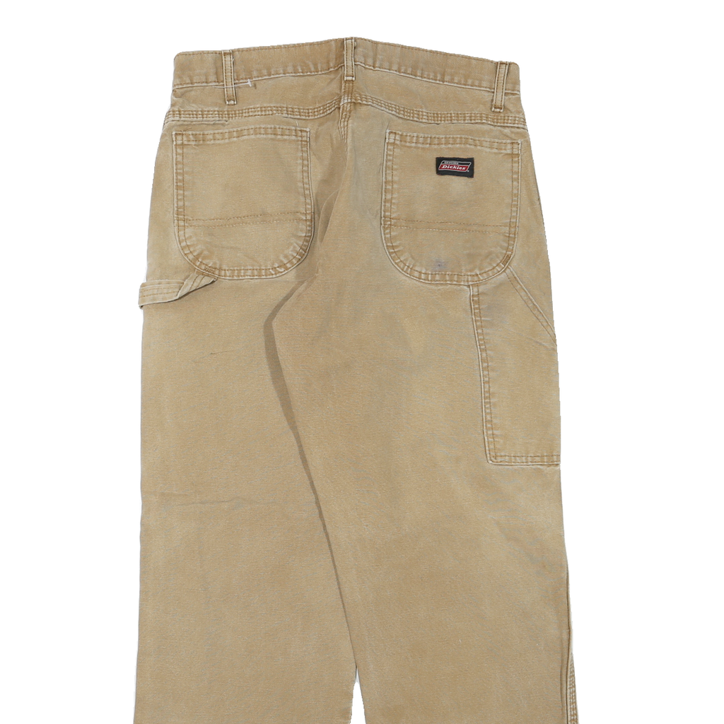 DICKIES Mens Jeans Beige Regular Straight Denim Medium W30 L28 Workwear Durable