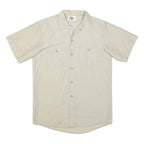 DICKIES Mens Beige Short Sleeve Work Shirt M Vatos Locos Print Punk Rock