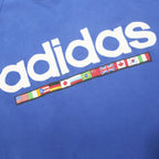 ADIDAS AIBL 90s Mens Blue Cotton Blend Sweatshirt L Long Sleeve Crew Neck