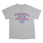 MAJESTIC Chicago Cubs 2014 Inaugural Season Mens T-Shirt Grey USA Crew Neck M