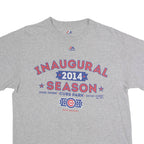 MAJESTIC Chicago Cubs 2014 Inaugural Season Mens T-Shirt Grey USA Crew Neck M