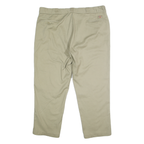 DICKIES Mens Classic Beige Polyester Blend Zip Trousers W44 L30 Workwear