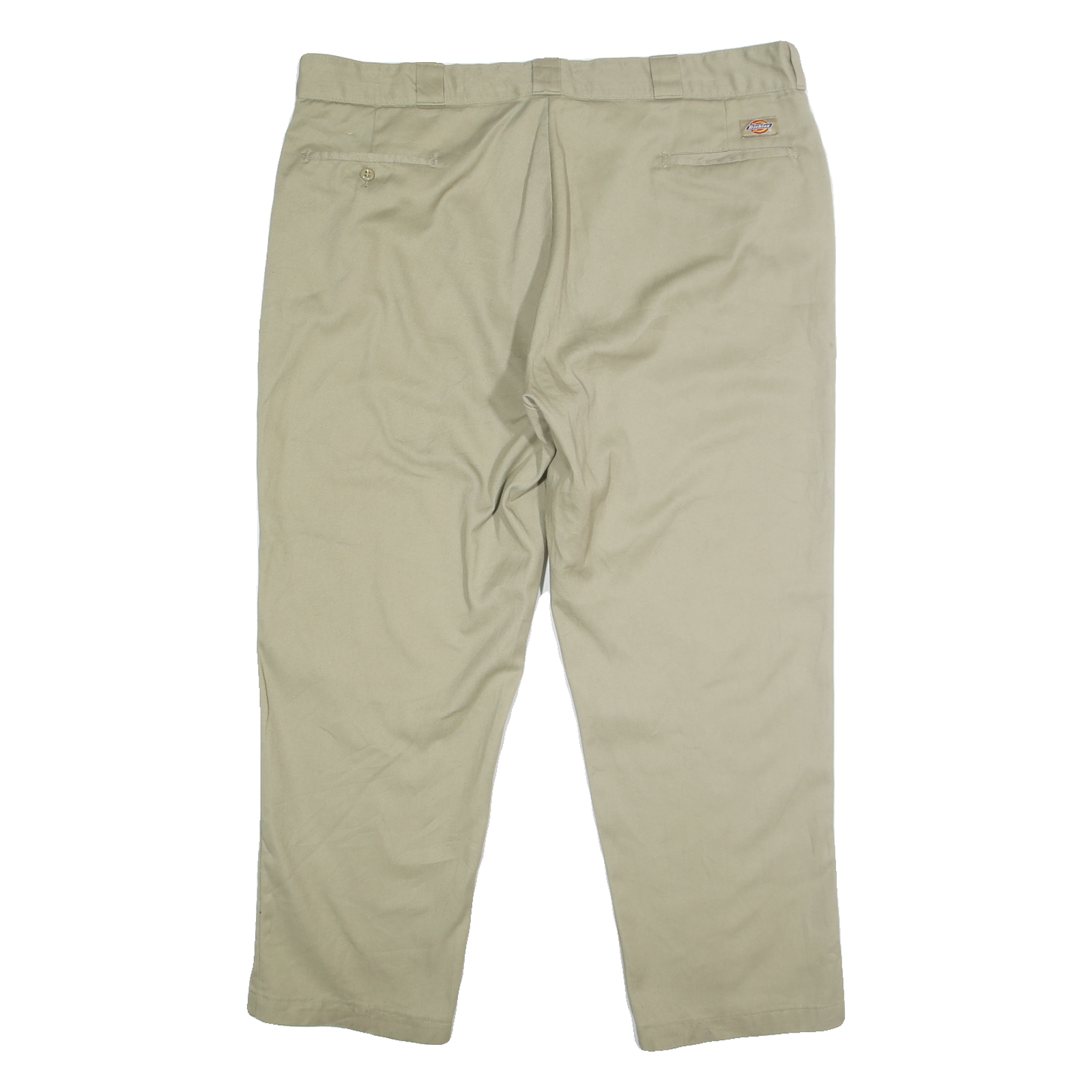 DICKIES Mens Classic Beige Polyester Blend Zip Trousers W44 L30 Workwear