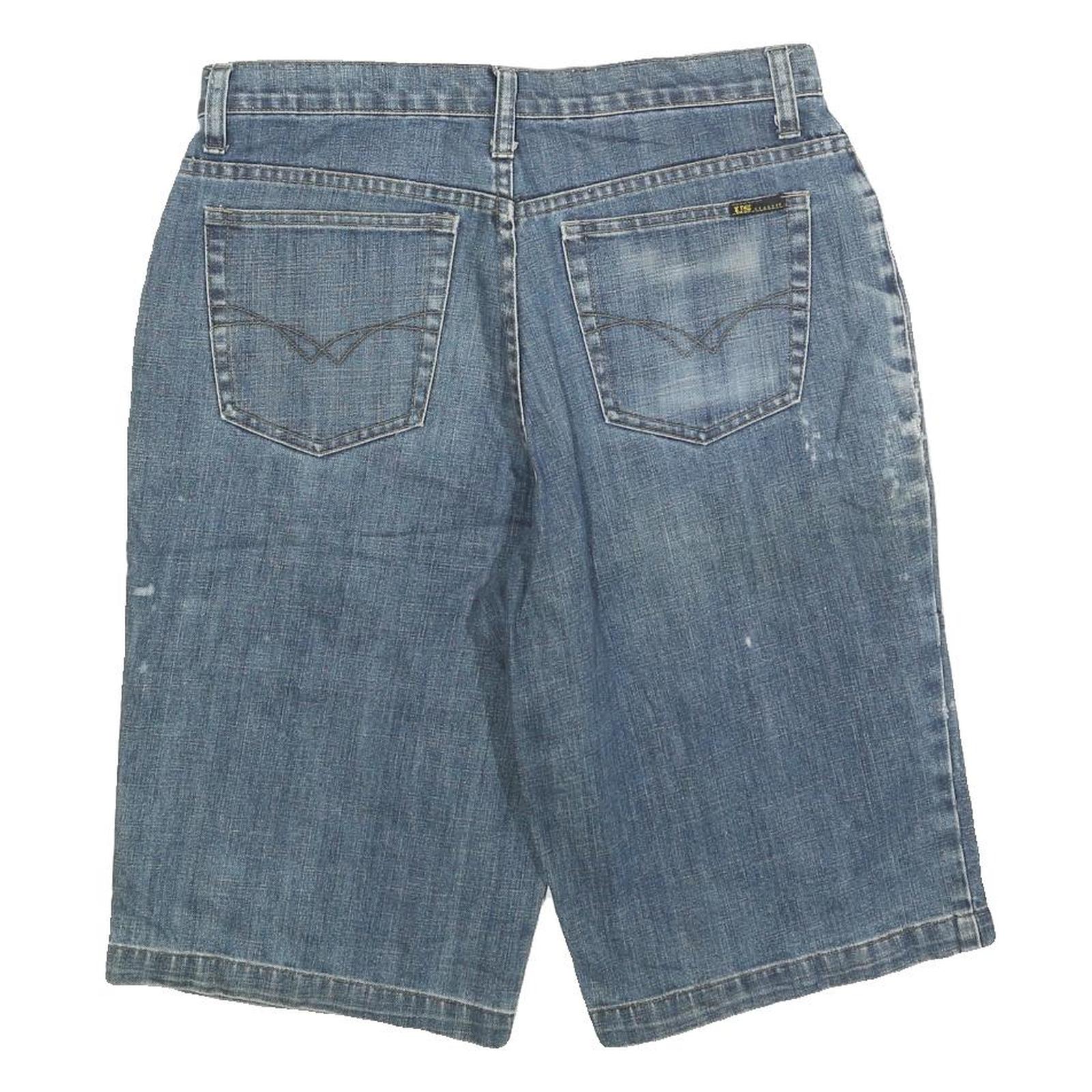 US CLASSIC Mens Denim Blue Casual Shorts M W32 Cotton Blend Comfortable Fit