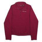 BERGHAUS Womens Red Plain Pullover Jumper Crew Neck Regular UK 10 Outdoor Fleece
