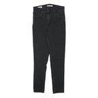 LEVI'S 721 Womens Jeans Black Slim Skinny Denim Medium W25 L25 Zip Closure