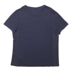 CALVIN KLEIN Womens Navy Blue V-Neck T-Shirt M Short Sleeve Classic Cotton Blend