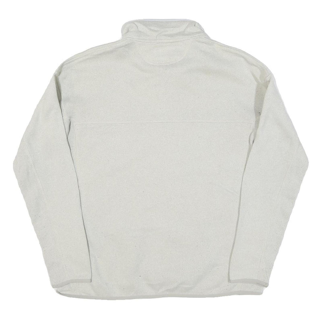 PATAGONIA Womens White Plain Pullover Jumper Crew Neck Regular Knit Style L