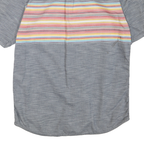 VANS Mens Blue Shirt L Cotton Blend Short Sleeve Button Detail Casual