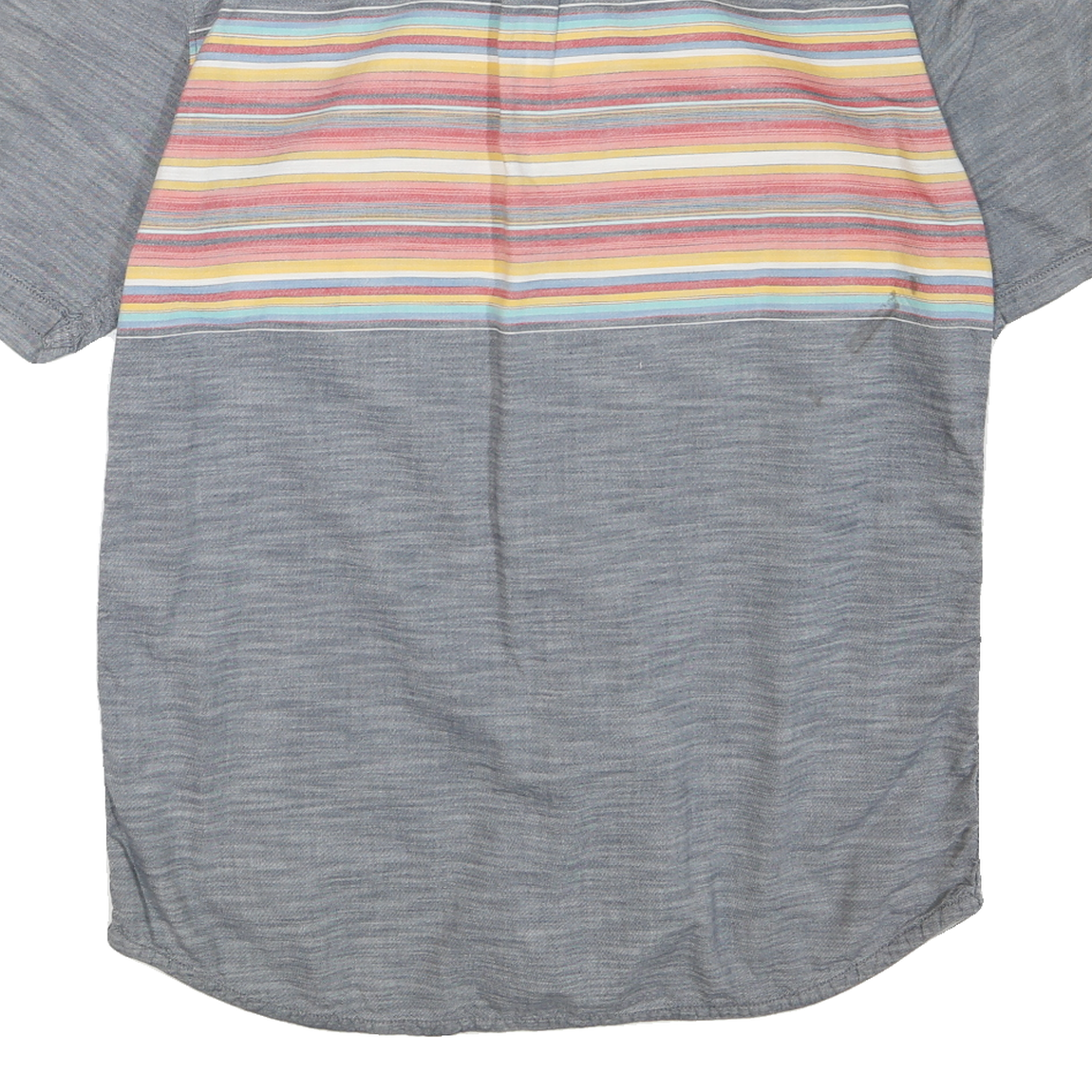 VANS Mens Blue Shirt L Cotton Blend Short Sleeve Button Detail Casual