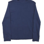 NIKE Mens Navy Blue Hoodie L Cotton Blend Pullover Long Sleeve Casual