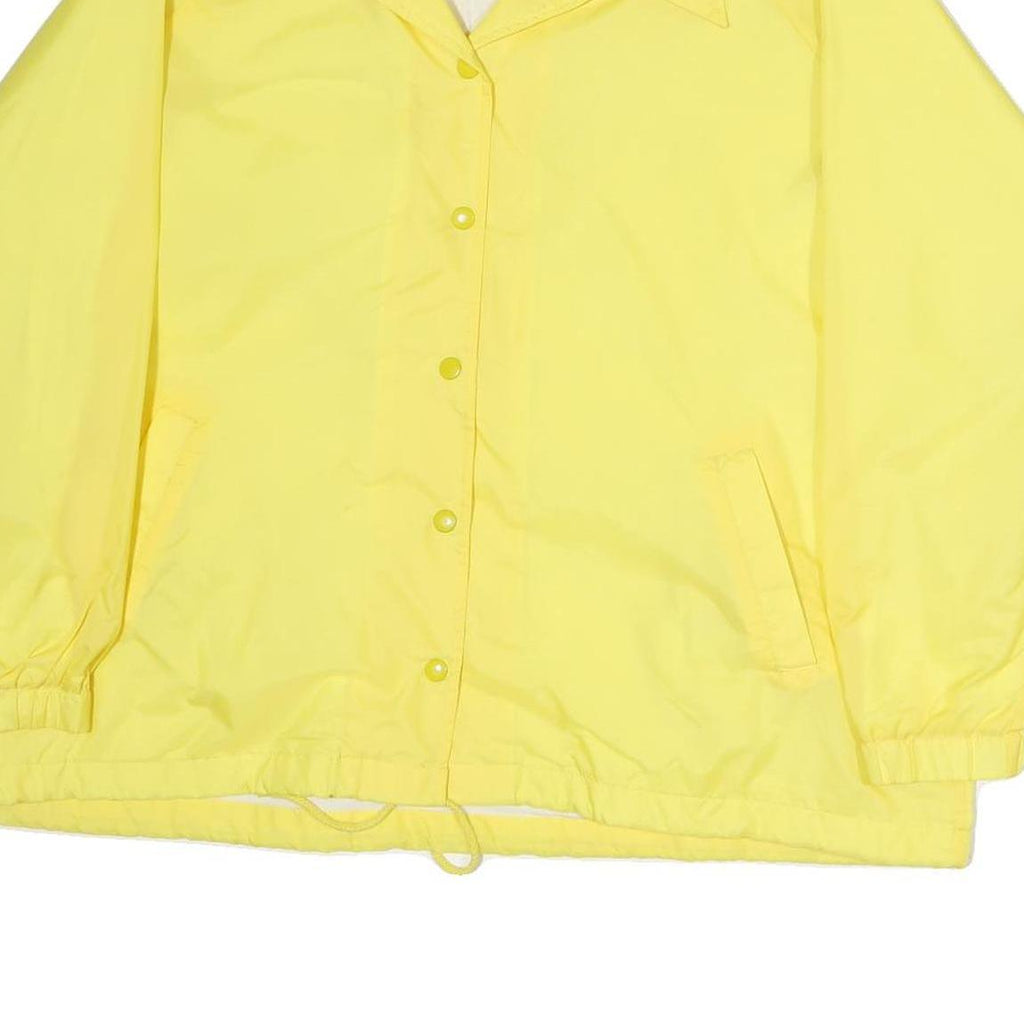 HABAND Womens Yellow Polyester Button Jacket XL Plain Casual Lightweight