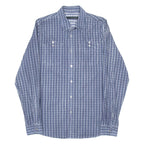 CALVIN KLEIN JEANS Mens Shirt Blue Plaid Long Sleeve L
