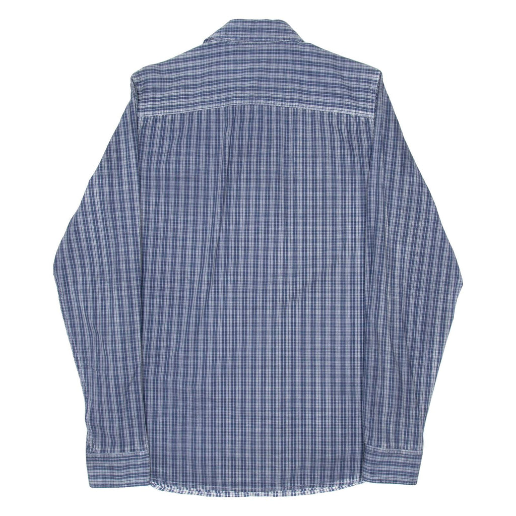 CALVIN KLEIN JEANS Mens Shirt Blue Plaid Long Sleeve L