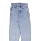 KARL KANI Womens Regular Fit Blue Denim Jeans W26 L32 Classic Cotton Blend Zip