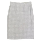 MAURICE DAQUIN Womens Pencil Skirt Black Knee Length Wool 90s Check M