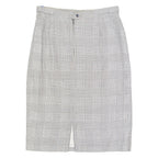 MAURICE DAQUIN Womens Pencil Skirt Black Knee Length Wool 90s Check M