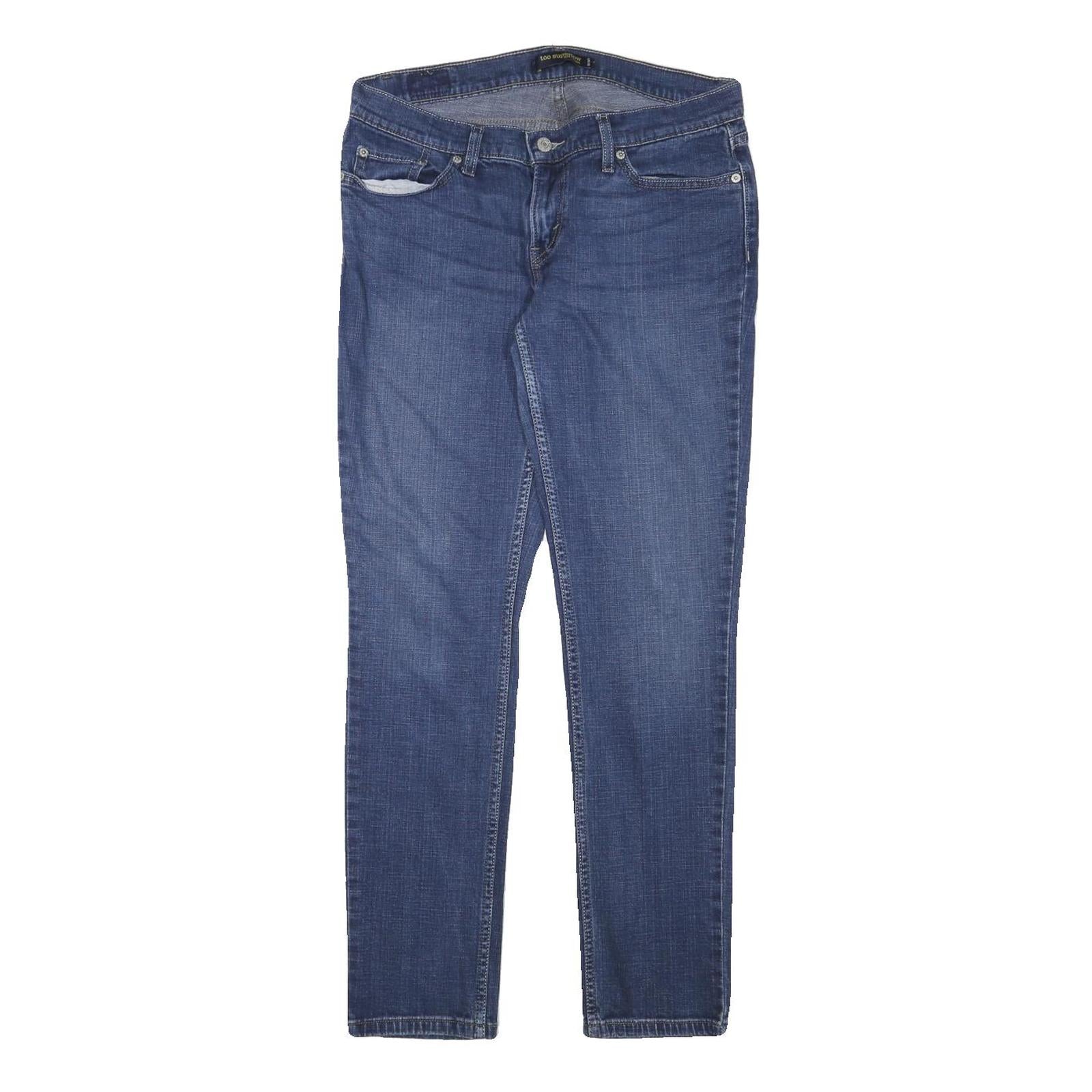 LEVI'S Womens Slim Jeans Blue Denim W31 L30 Zip Cotton Blend Stylish