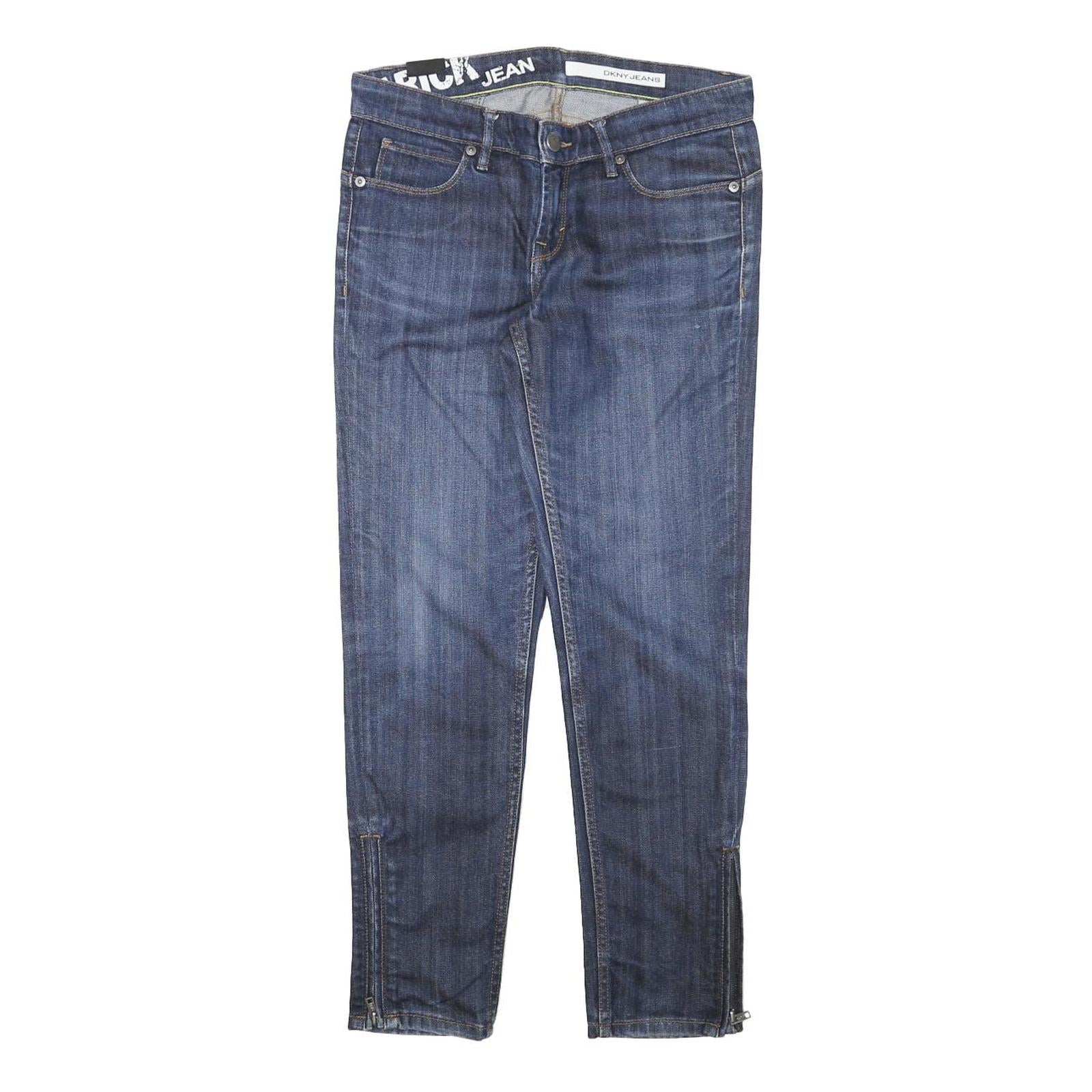 DKNY Womens Jeans Blue Slim Skinny Denim Medium W28 L27 Zip Closure