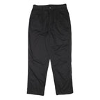 Womens Black Cotton Blend Relaxed Straight Trousers W31 L30 Classic Zip Pocketed