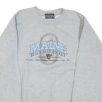 PERRIN WEAR Maine Black Bear Hockey Mens Sweatshirt Grey Crew Neck USA M