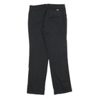 DICKIES Womens Cotton Blend Black Regular Fit Straight Leg Trousers W32 L30