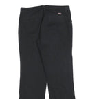 DICKIES Womens Cotton Blend Black Regular Fit Straight Leg Trousers W32 L30