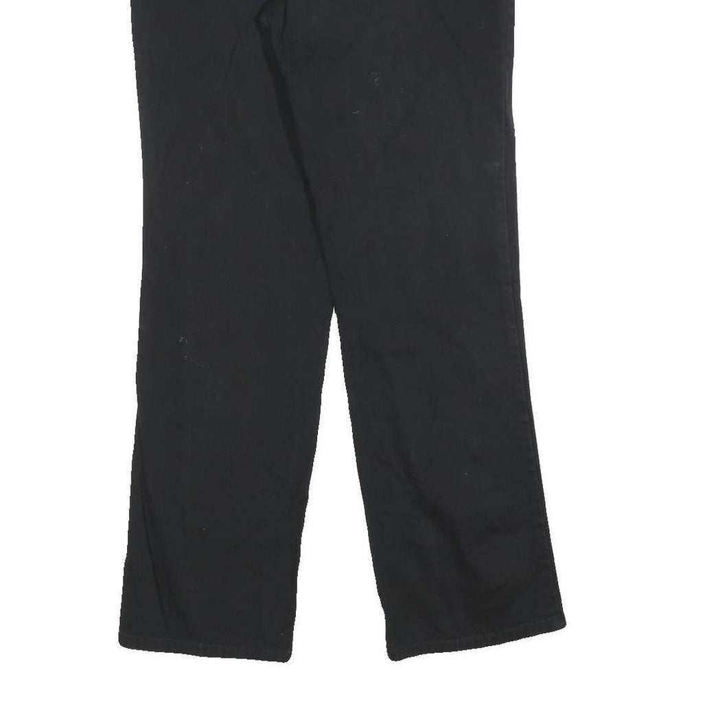 DICKIES Womens Cotton Blend Black Regular Fit Straight Leg Trousers W32 L30