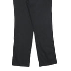 DICKIES Womens Cotton Blend Black Regular Fit Straight Leg Trousers W32 L30