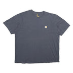 CARHARTT Mens Blue Pocket T-Shirt XL Short Sleeve Crew Neck Cotton Casual Wear