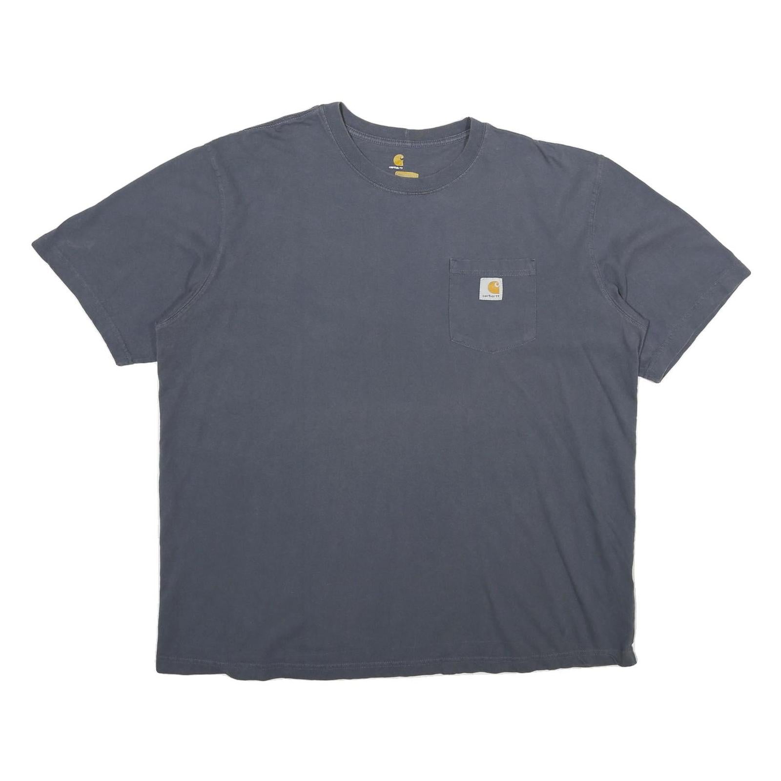 CARHARTT Mens Blue Pocket T-Shirt XL Short Sleeve Crew Neck Cotton Casual Wear