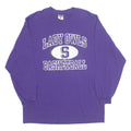 JERZEES Lady Owls Basketball Womens T-Shirt Purple Long Sleeve USA L