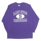 JERZEES Lady Owls Basketball Womens T-Shirt Purple Long Sleeve USA L