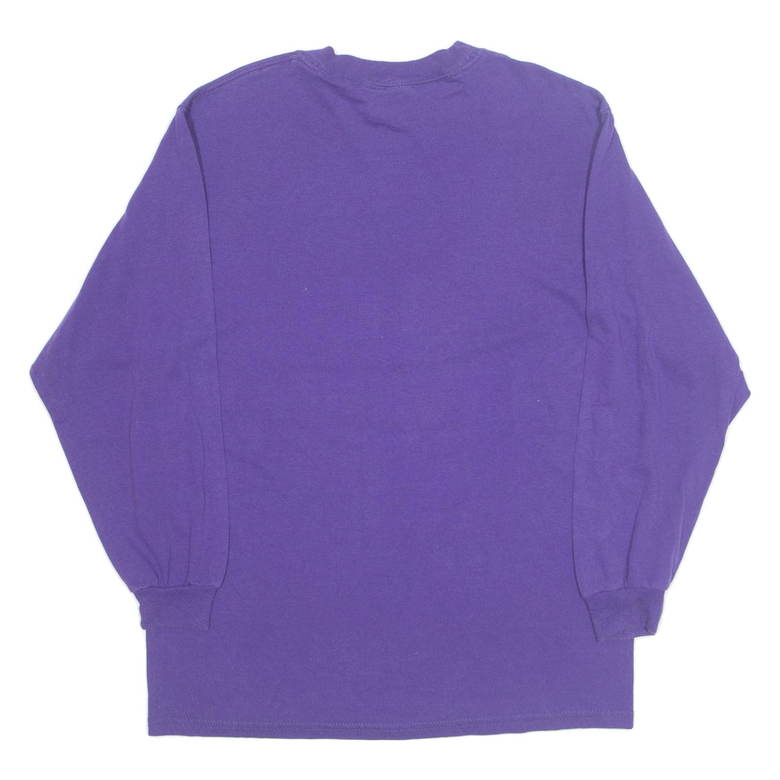 JERZEES Lady Owls Basketball Womens T-Shirt Purple Long Sleeve USA L