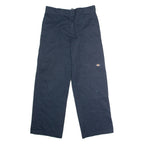DICKIES Workwear Mens Twill Trousers Blue Loose Straight W30 L30