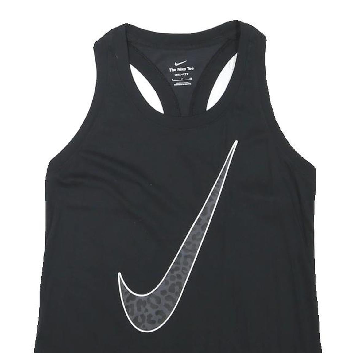 NIKE Womens Black Vest S Racerback Cotton Blend Sportswear