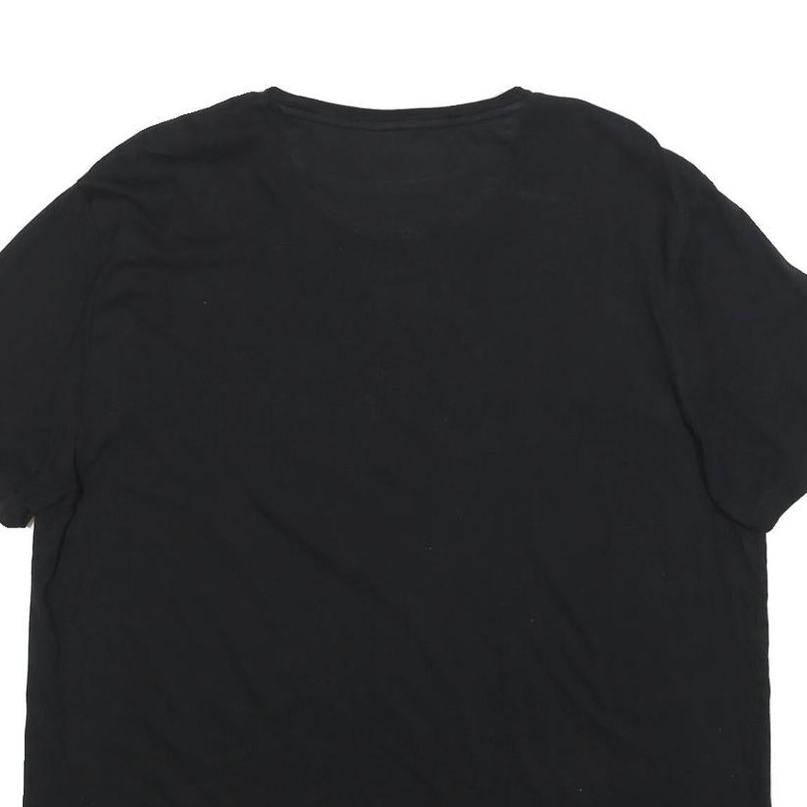 CALVIN KLEIN Mens Black T-Shirt XL Short Sleeve Crew Neck Plain Cotton Blend
