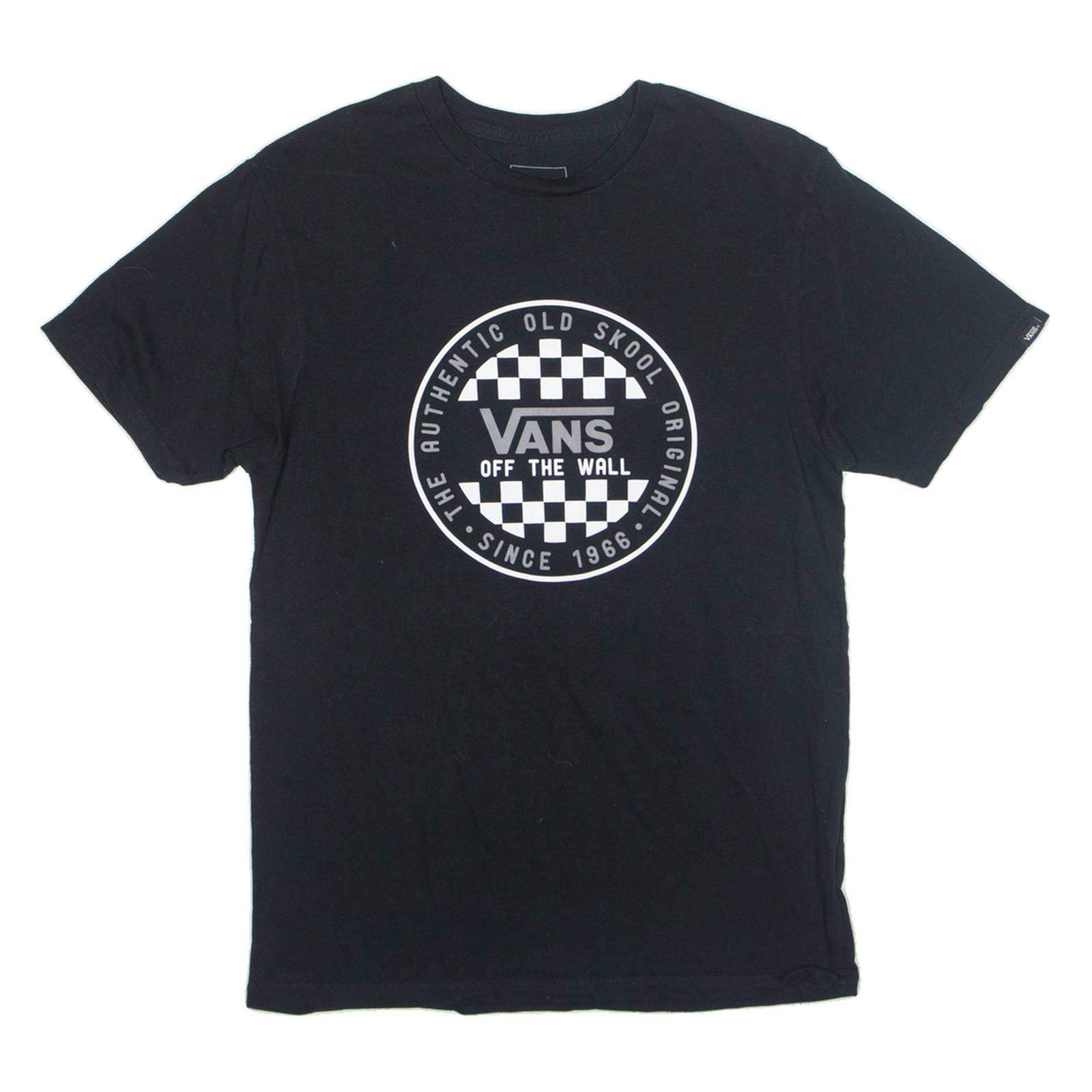 VANS Off The Wall Slim Fit Mens T-Shirt Black S