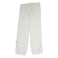 DIESEL Mens Regular White Cotton Blend Trousers W32 L30 Zip Closure