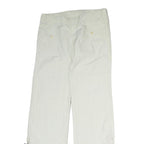 DIESEL Mens Regular White Cotton Blend Trousers W32 L30 Zip Closure