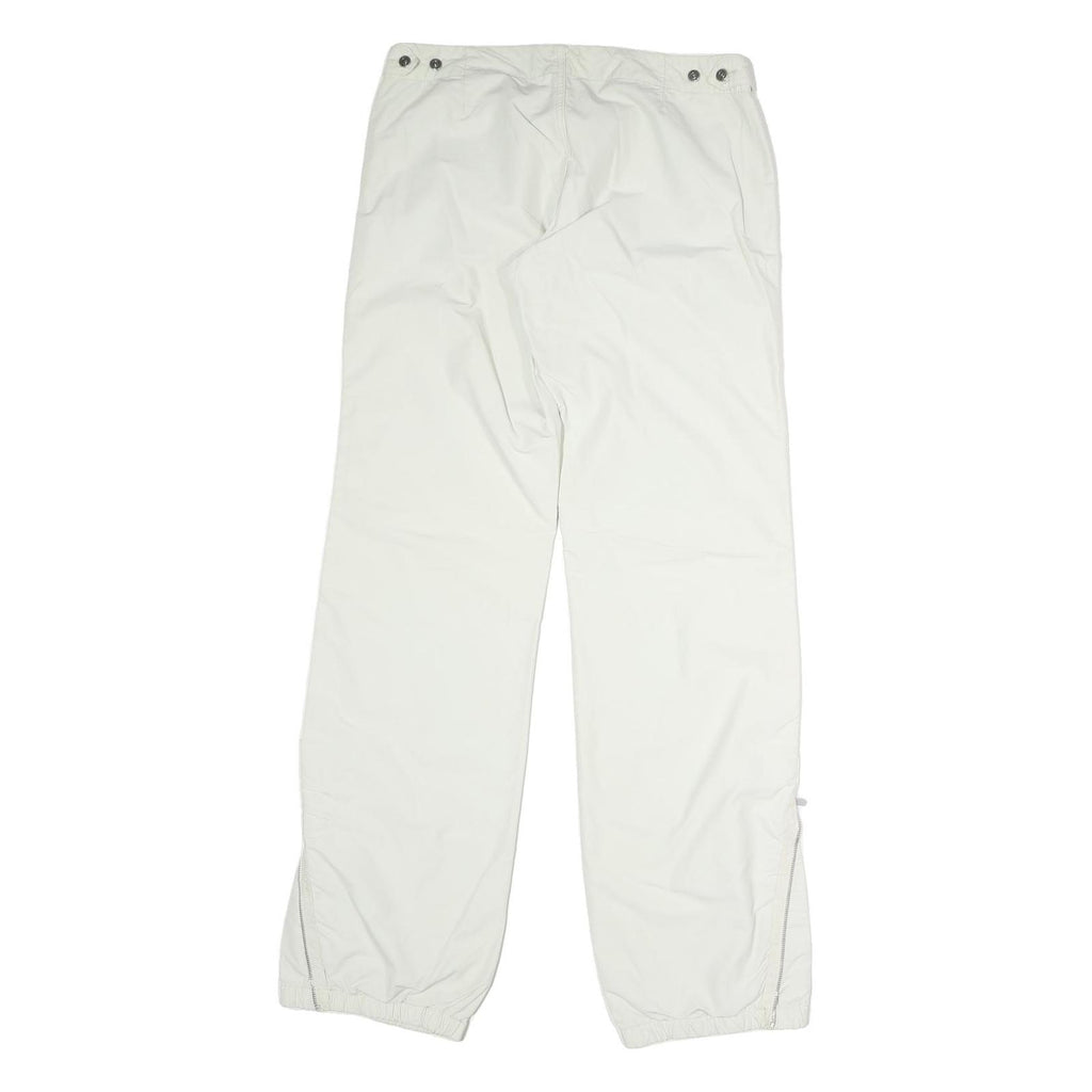 DIESEL Mens Regular White Cotton Blend Trousers W32 L30 Zip Closure