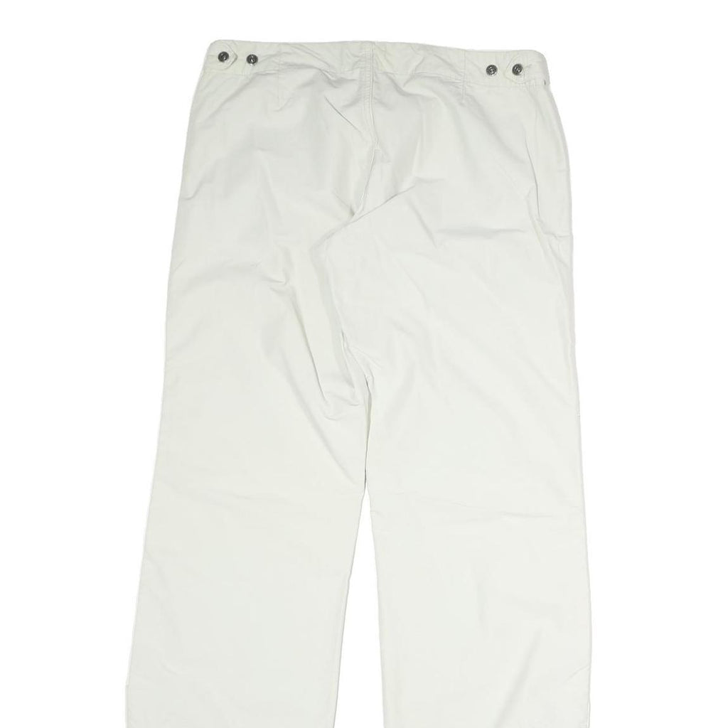 DIESEL Mens Regular White Cotton Blend Trousers W32 L30 Zip Closure